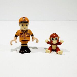 BRIO World Train Set Safari Set Replacement Figures - Monkey & Delivery Driver